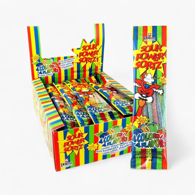 Dorval Sour Power Straw Sortz 24Ct
