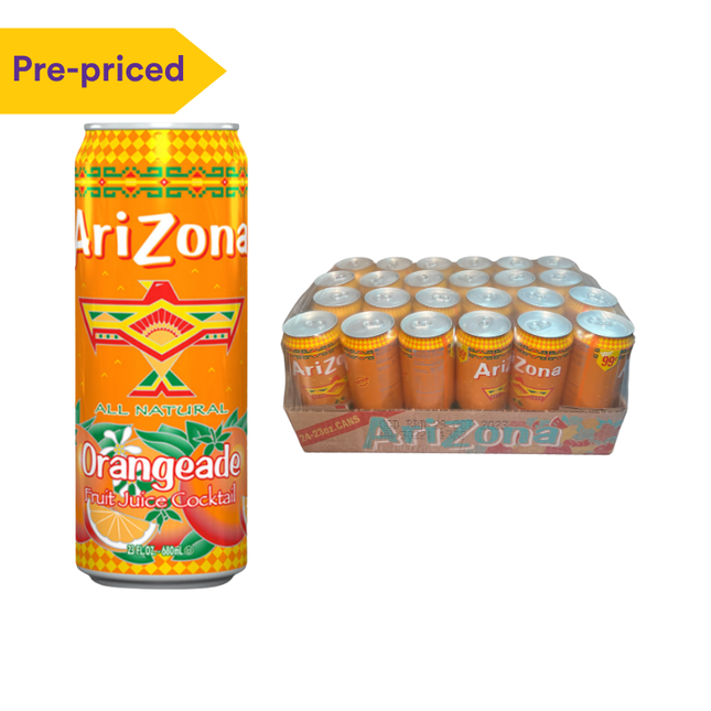 ARIZONA ORANGEADE BIG CAN PREPRICED 24/22OZ