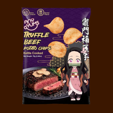 AnyYums Demon Slayer Kettle Chips Truffle Beef 24/60g (TAIWAN)