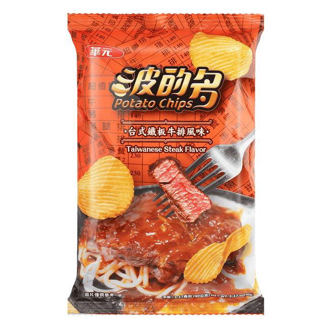 H.Y Potato Chips Taiwanese Teppanyaki Beef 12/90g (TAIWAN)