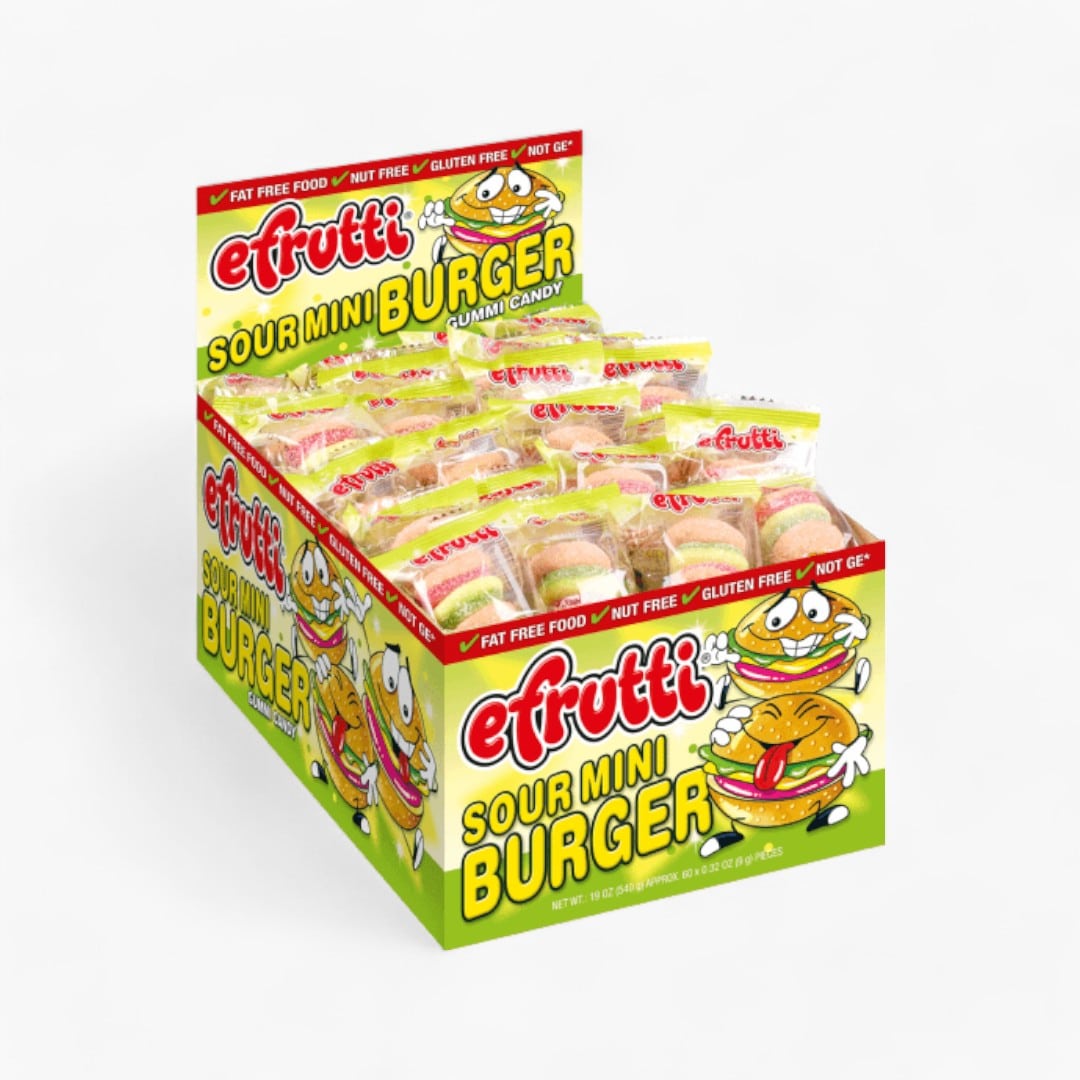 Efrutti Gummies Sour Mini Burger 60/0.32Oz