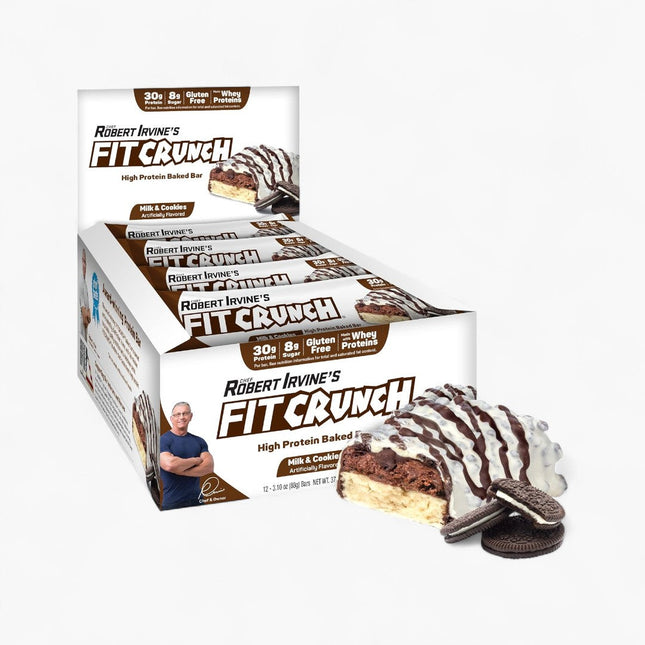 FIT CRUNCH PROTEIN BARS 12/88G MILK & COOKIES