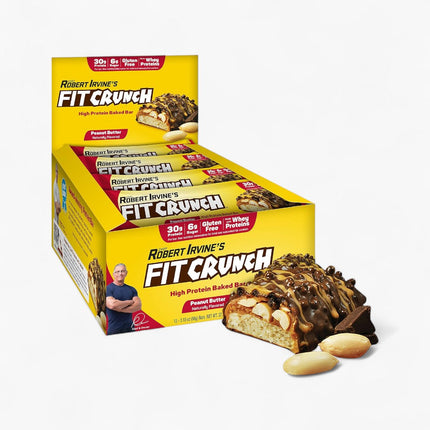 FIT CRUNCH PROTEIN BARS 12/88G PEANUT BUTTER