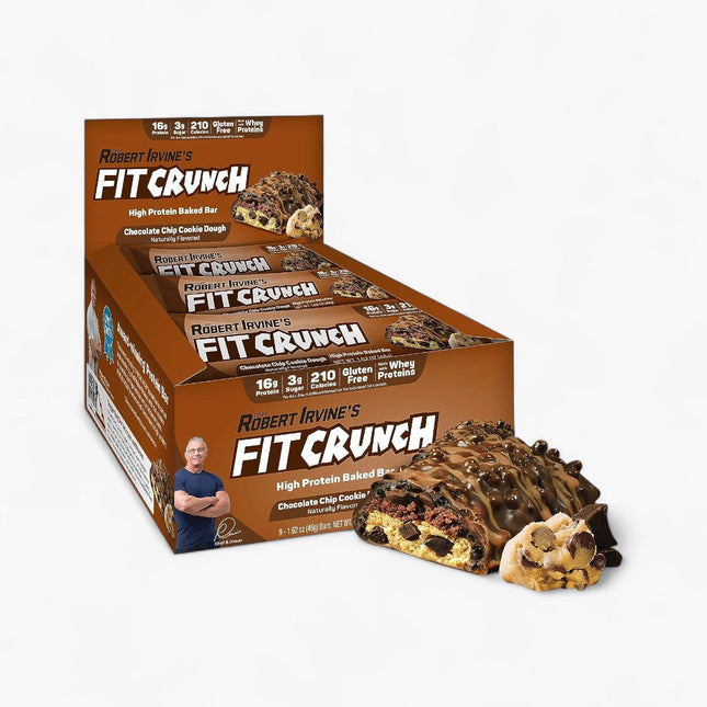 FIT CRUNCH PROTEIN BARS 9/46G CHOCOLATE CHIP COOKIE DOUGH