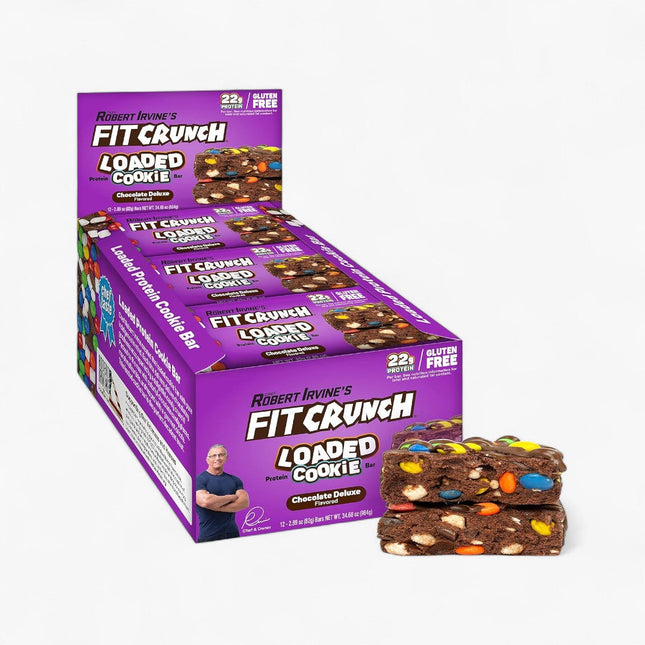 FIT CRUNCH LOADED PROTEIN BARS 12/82G CHOCOLATE DELUXE