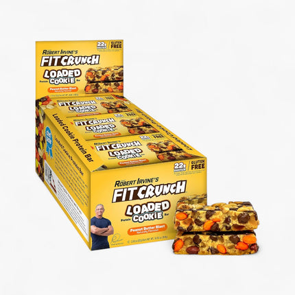 FIT CRUNCH LOADED PROTEIN BARS 12/82G PEANUT BUTTER BLAST