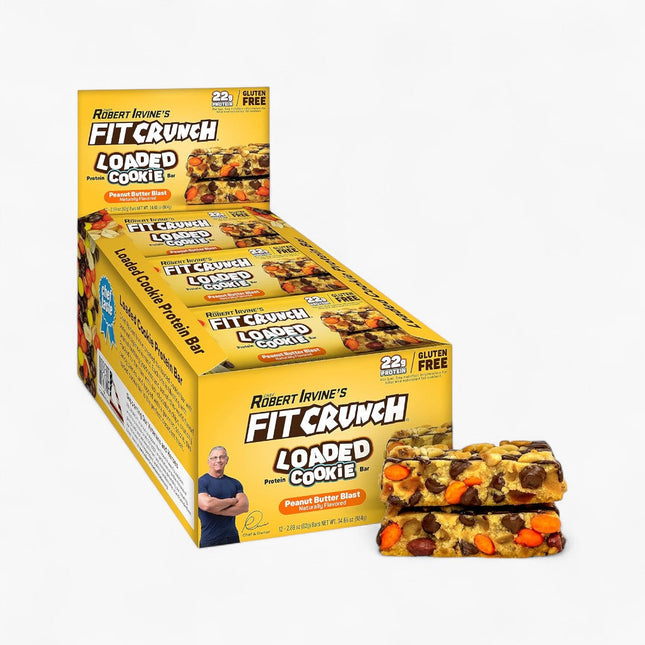 FIT CRUNCH LOADED PROTEIN BARS 12/82G PEANUT BUTTER BLAST