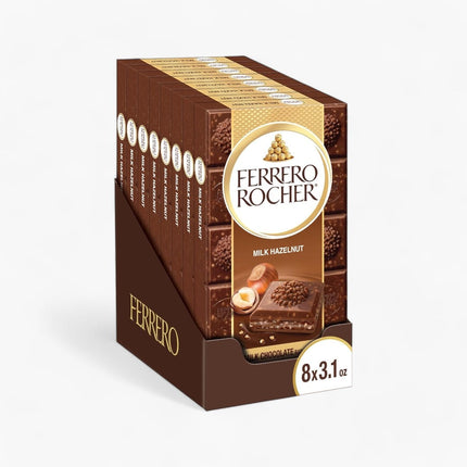Ferrero Rocher Milk Hazelnut Bar (8/3.1 Oz)