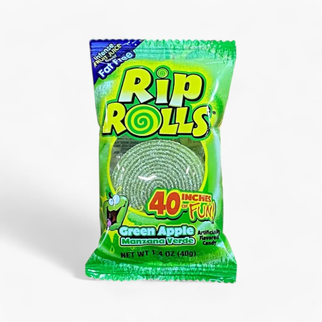 FOREIGN CANDY RIP ROLLS GREEN APPLE 24/1.4OZ – L&F Universal Goods