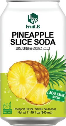 Fruit B Pineapple Slice Soda 24/340mL (KOREA)