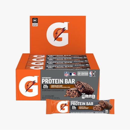 GATORADE PROTEIN BAR 12/2.8OZ CHOCOLATE CHIP