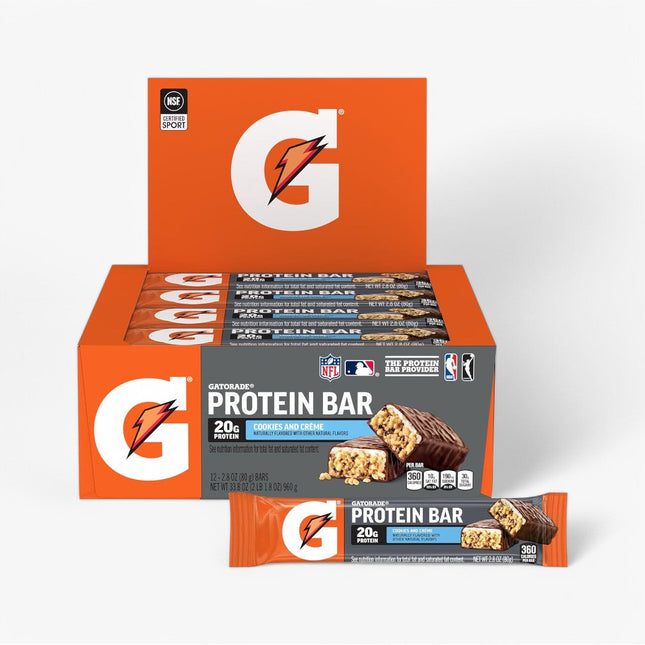 GATORADE PROTEIN BAR 12/2.8OZ COOKIES N CREME