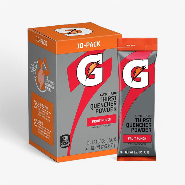 GATORADE THIRST QUENCHER POWDER STICKS 10PK FRUIT PUNCH