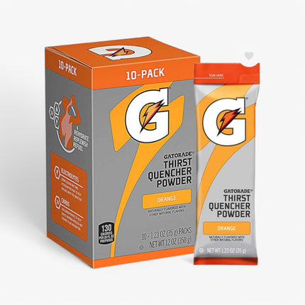 GATORADE THIRST QUENCHER POWDER STICKS 10PK ORANGE
