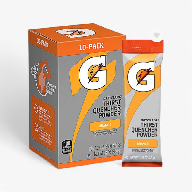 GATORADE THIRST QUENCHER POWDER STICKS 10PK ORANGE
