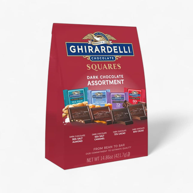 Ghirardelli Dark Assorted Squares Xl Bag 6/14.86Oz