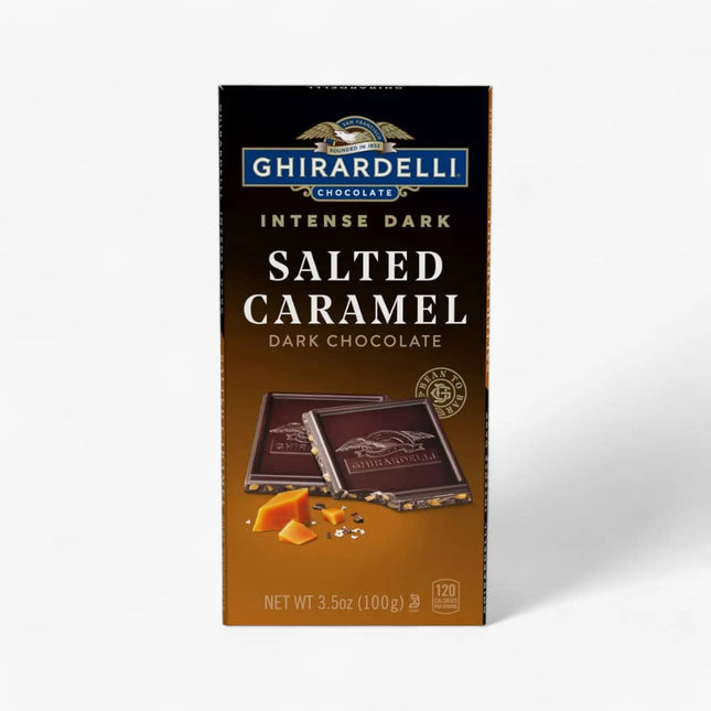 GHIRARDELLI SALTED CARAMEL CASCADE INTENSE DARK BAR 12/3.5OZ