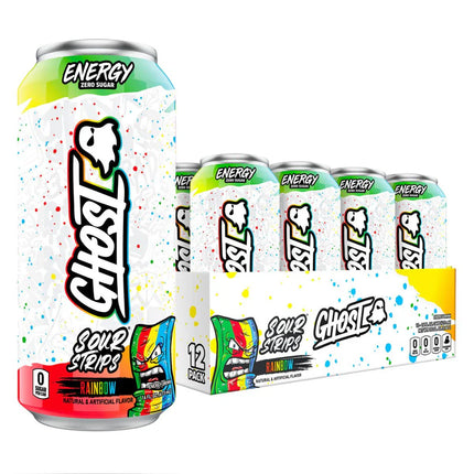 GHOST ENERGY SOUR STRIPS RAINBOW 16OZ – 12 PACK