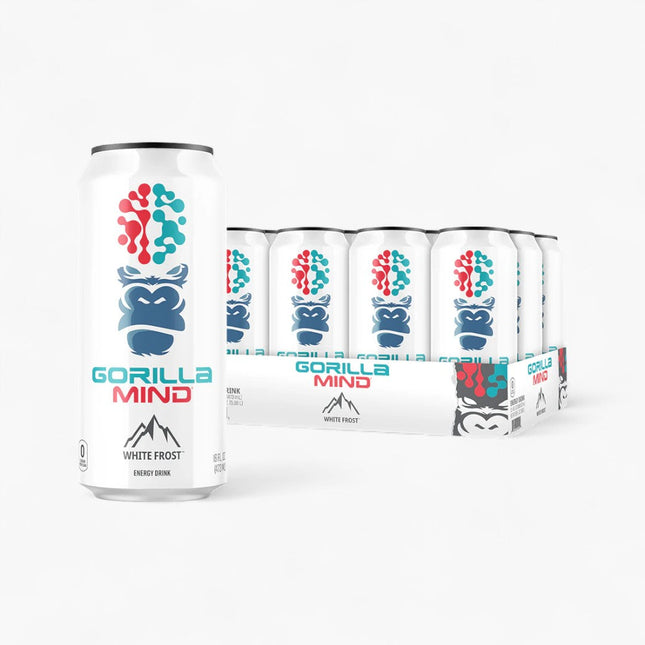 GORILLA MIND ENERGY DRINK 12/16OZ ARCTIC WHITE WHITE FROST