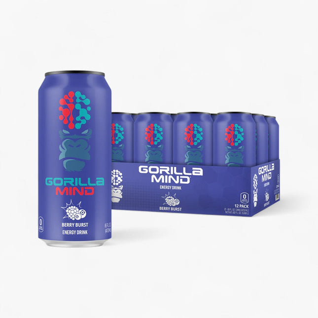 GORILLA MIND ENERGY DRINK 12/16OZ BERRY BURST
