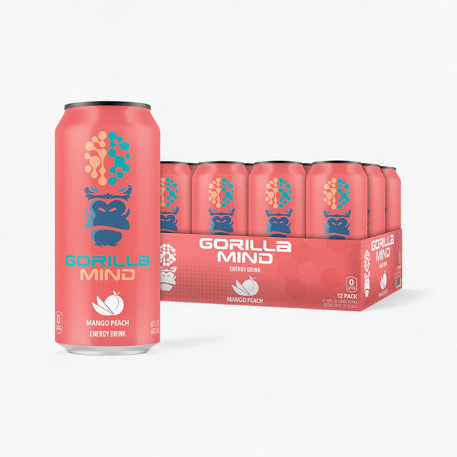 GORILLA MIND ENERGY DRINK 12/16OZ MANGO PEACH
