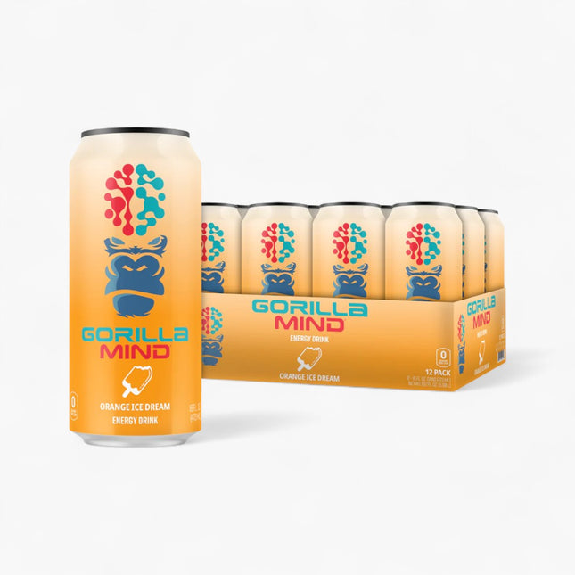 GORILLA MIND ENERGY DRINK 12/16OZ ORANGE ICE DREAM
