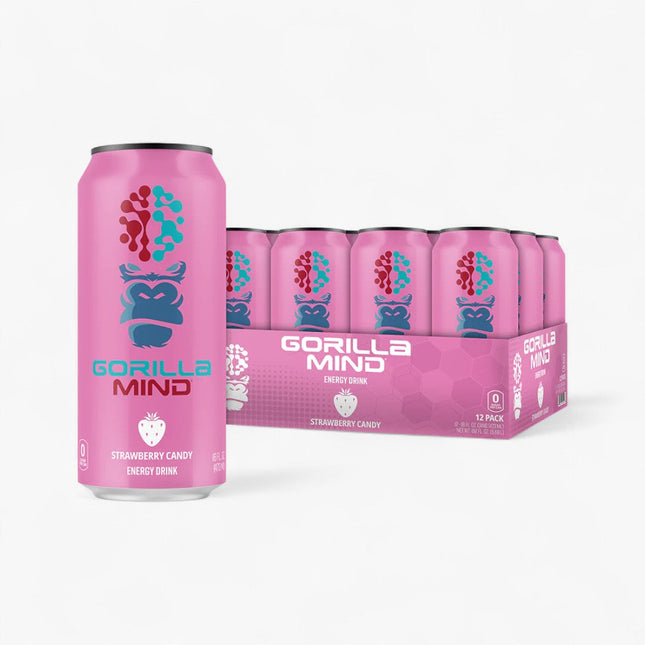 GORILLA MIND ENERGY DRINK 12/16OZ STRAWBERRY CANDY