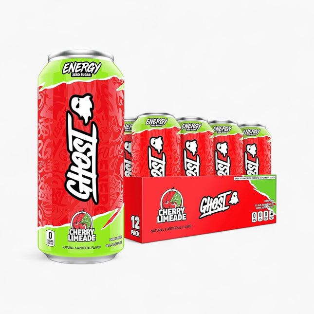 GHOST ENERGY CHERRY LIMEADE – 12 PACK × 16 OZ CANS