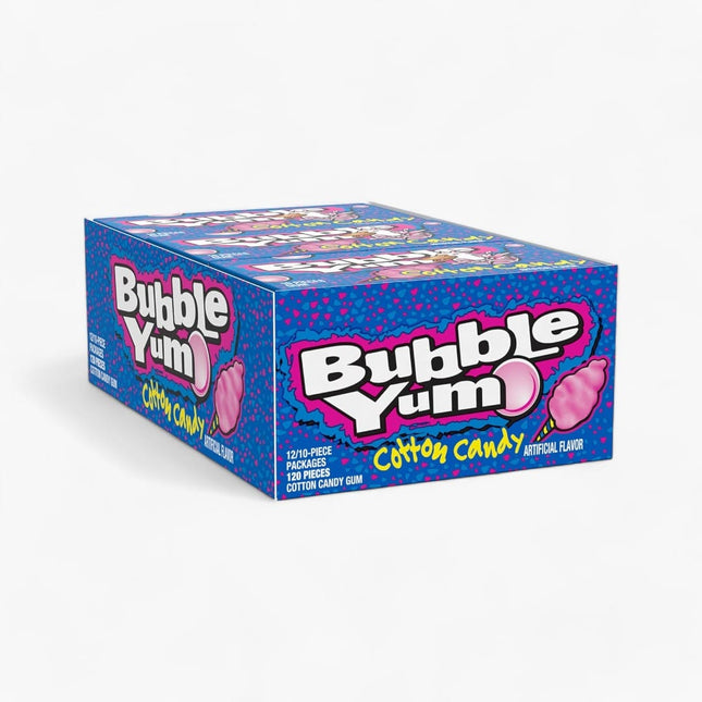 HERSHEYS BUBBLE YUM COTTON CANDY FLAVORED GUM BIG PACK 10PK 12/12/2.8OZ