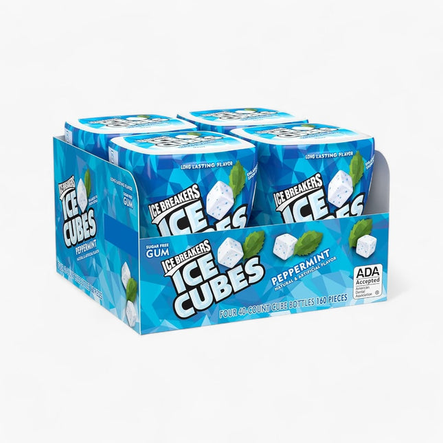 HERSHEYS ICE BREAKERS ICE CUBE PEPPERMINT BOTTLE 8/4CT/3.24OZ