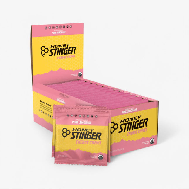 HONEY STINGER ENERGY CHEWS 12/50G PINK LEMONADE