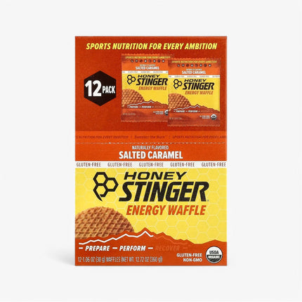 HONEY STINGER ORGANIC ENERGY WAFFLE 12/30G GF SALTED CARAMEL