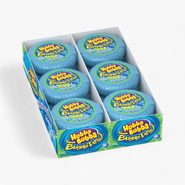 Hubba Bubba Bubble Tape Sour Blue Raspberry 12Ct