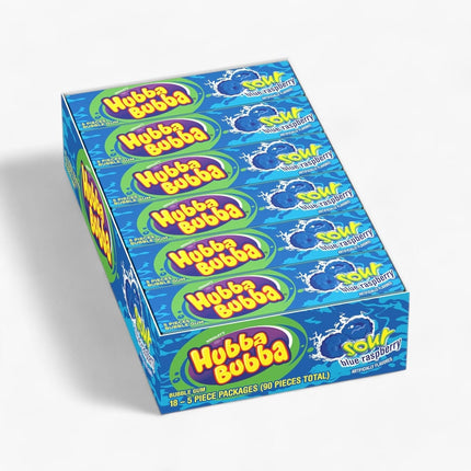 Hubba Bubba Sour Blue Raspberry Singles 5 Pk 18Ct