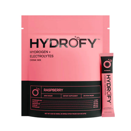 Hydrofy Hydrogen Electrolyte Raspberry – 25ct (PREORDER)