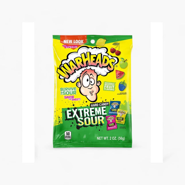 Impact Warheads Extreme Sour Hard Candy 12/2Oz Peg Bag