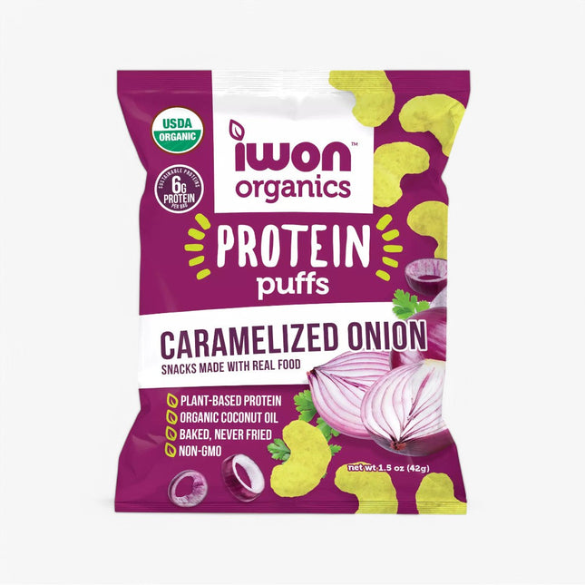 IWON ORGANICS ORGANIC PUFFS 8/1.5OZ CARAMELIZED ONION