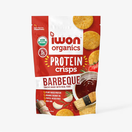 IWON ORGANICS PROTEIN CRISPS 8/3OZ BBQ