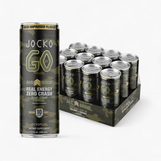 JOCKO FUEL GO ENERGY DRINK 12/12OZ BLACK CHERRY VANILLA DAK SAVAGE