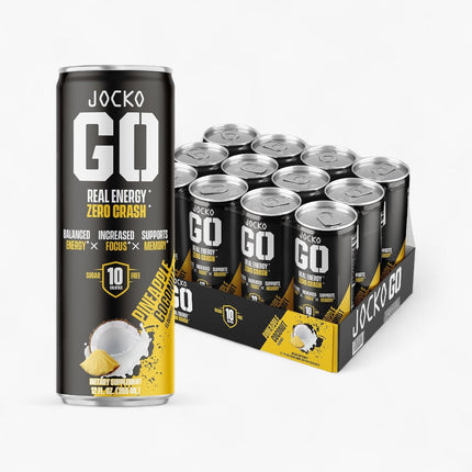 JOCKO FUEL GO ENERGY DRINK 12/12OZ PINEAPPLE COCONUT