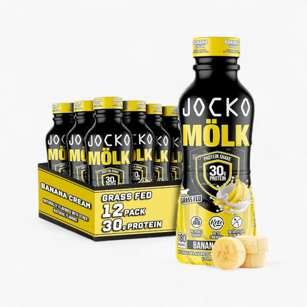 JOCKO FUEL MOLK PROTEIN SHAKE 12/12OZ BANANA CREAM