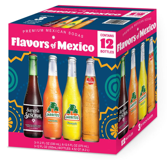 Jarritos Flavors of Mexico Soda 12 PK X 12.5 fl oz