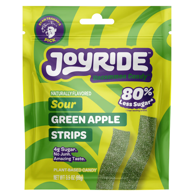 JOYRIDE SOUR GREEN APPLE STRIPS – 10 PACK X 3.5 OZ