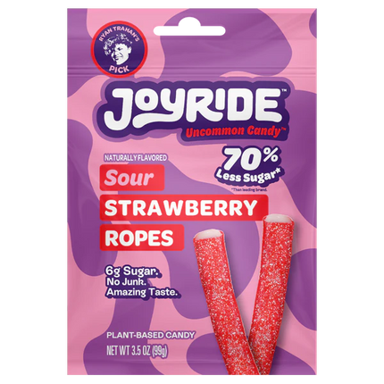 Joyride Fruit Ropes Sour Strawberry – 10 Pack x 3.5 OZ
