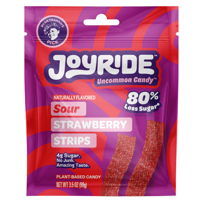JOYRIDE SOUR STRAWBERRY STRIPS – 10 PACK X 3.5 OZ
