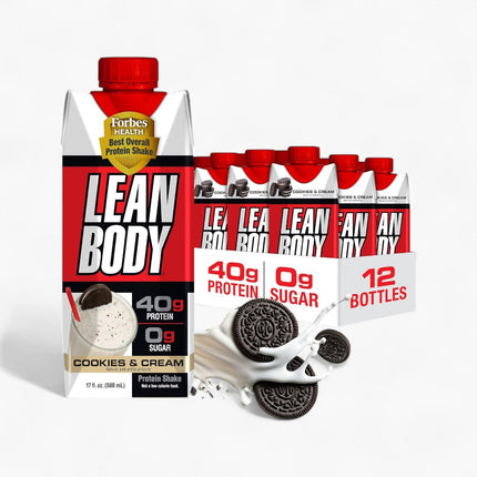 LEAN BODY - 40G PROTEIN SHAKE - 12/17OZ COOKIES N CREAM