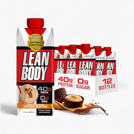 LEAN BODY - 40G PROTEIN SHAKE - 12/17OZ PEANUT BUTTER CHOCOLATE
