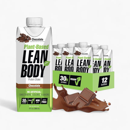 LEAN BODY - 40G PROTEIN SHAKE - 12/17OZ PLANT BASED CHOCOLATE