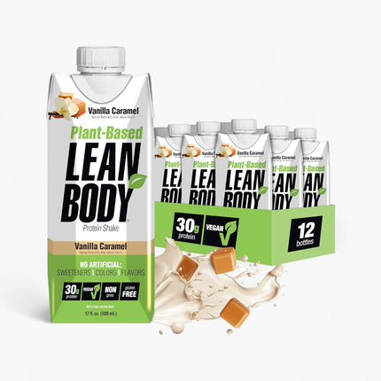 LEAN BODY - 40G PROTEIN SHAKE - 12/17OZ PLANT BASED VANILLA CARAMEL