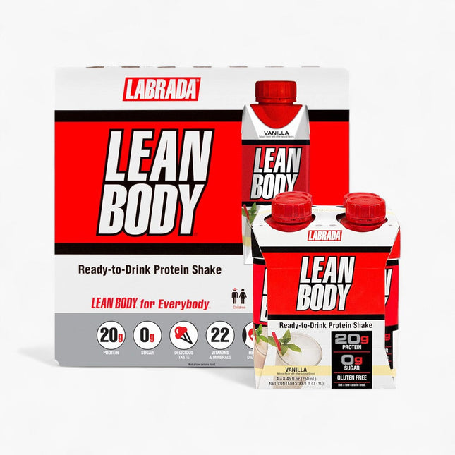 LEAN BODY - 40G PROTEIN SHAKE - 4/4PK VANILLA 8.5OZ